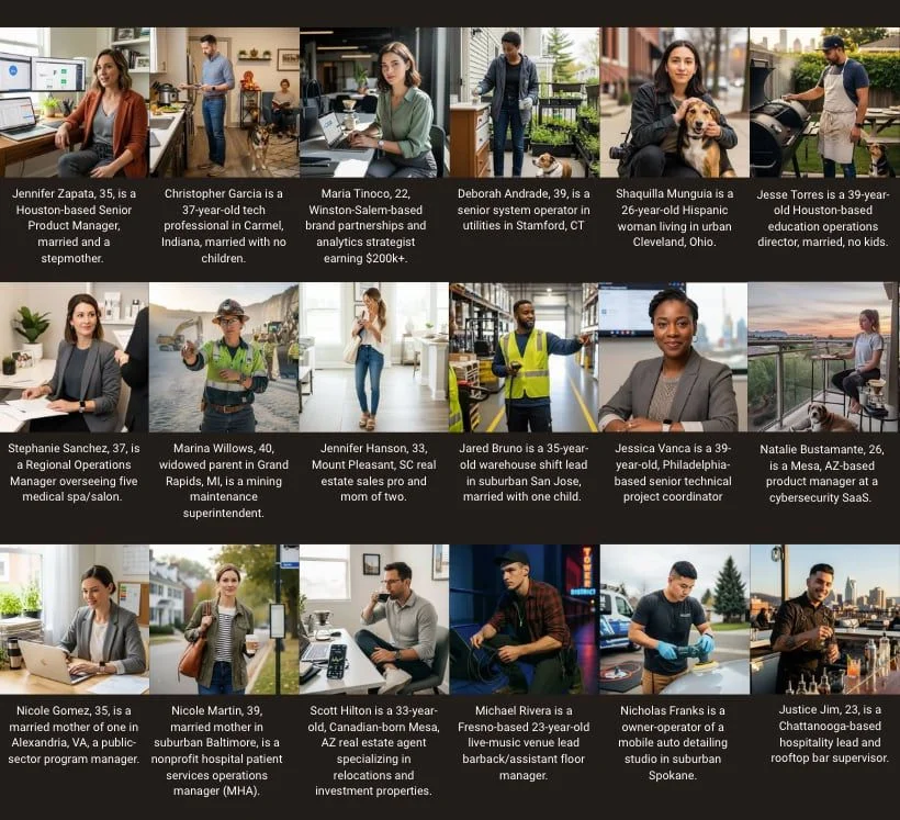 Synthetic personas and AI-powered food trend analysis visualization