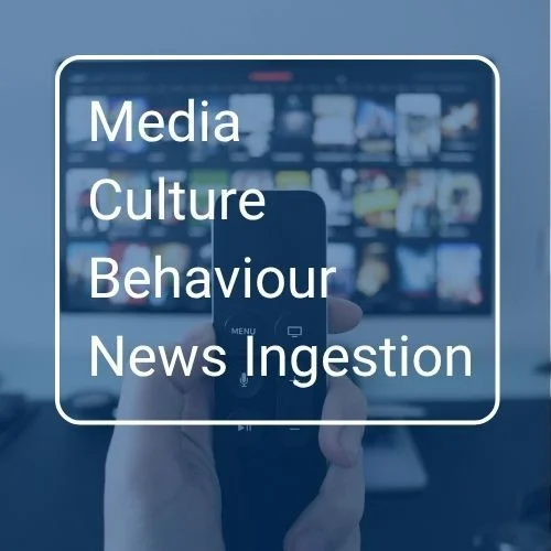 Media Culture Behaviour News Ingestion - digital interface showing media consumption patterns